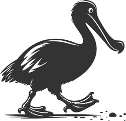 Vector animal bird silhouette of a dodo vintage artwork © LUTHFAN NAHAR LABONY