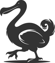 Vector animal bird silhouette of a dodo vintage artwork © LUTHFAN NAHAR LABONY