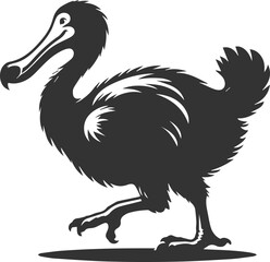 Vector animal bird silhouette of a dodo vintage artwork © LUTHFAN NAHAR LABONY