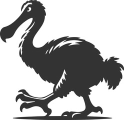 Vector animal bird silhouette of a dodo vintage artwork © LUTHFAN NAHAR LABONY