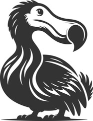 Vector animal bird silhouette of a dodo vintage artwork © LUTHFAN NAHAR LABONY