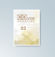 Cards with watercolor background. Design for your cover, date, postcard, banner, logo.