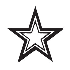 Fototapeta premium Bold black star shape graphic design element