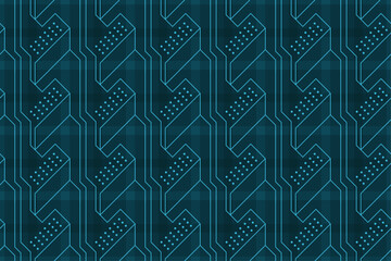 Line Pattern On Plaid Background
