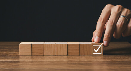 Efficient Project Management and Goal Setting Illustrated with Progress Bar and Checkmarks