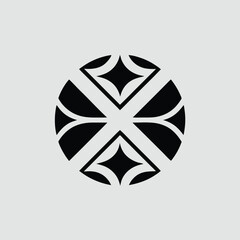 Fototapeta premium Modern abstract geometric design element featuring symmetrical lines and diamonds