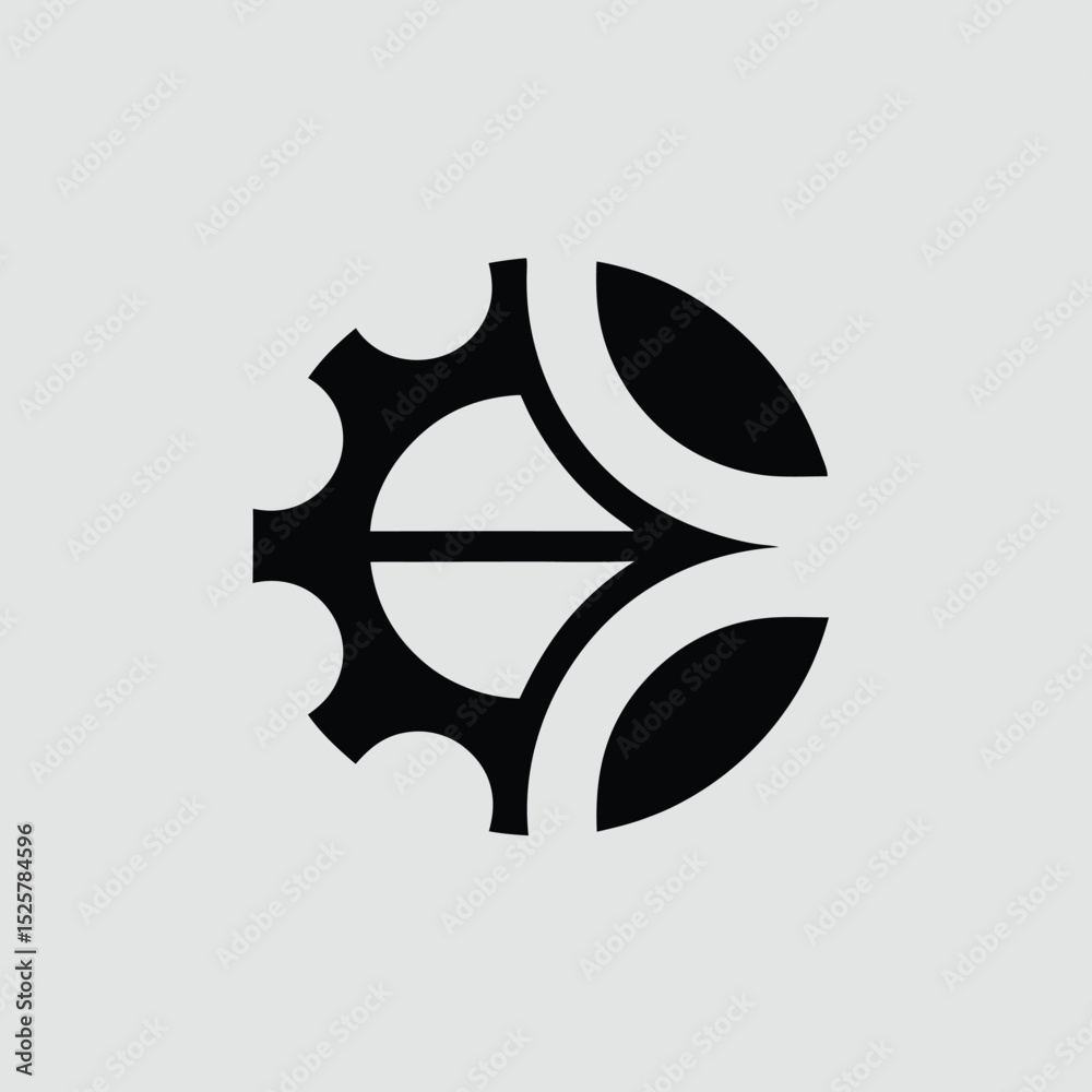 Poster modern geometric logo abstract design element with circular and angular shapes