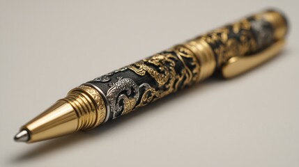 Gold and gray decorative pen