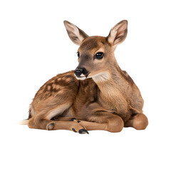 Fawn isolated on white or transparent background. PNG