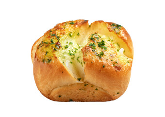 Delicious and sweet garlic bread isolated on transparent or white background