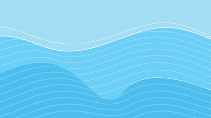 Abstract blue wavy layers background design suitable for various creative projects