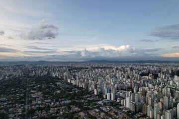 Vast urban landscape of Sao Paulo showcasing its sprawling cityscape at dusk