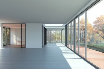 Obraz premium A stunning 3D render showcasing a modern house emphasizing real estate investment.