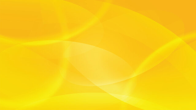 Abstract Yellow Gold Gradient Background With Glowing Curves