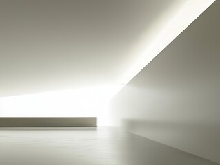 A striking visualization of abstract concrete structures in 3D render form.