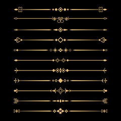 elegant gold decorative line dividers