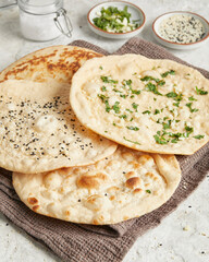 Naan Knoblauch Koriander Fladenbrot