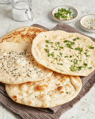 Naan Knoblauch Koriander Fladenbrot