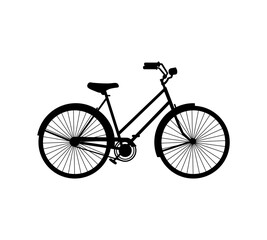 classic black bicycle silhouette