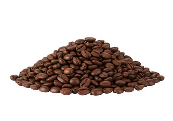 Naklejka premium Coffee beans pile isolated on white or transparent background. PNG