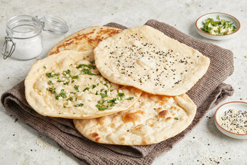 Naan Knoblauch Koriander Fladenbrot