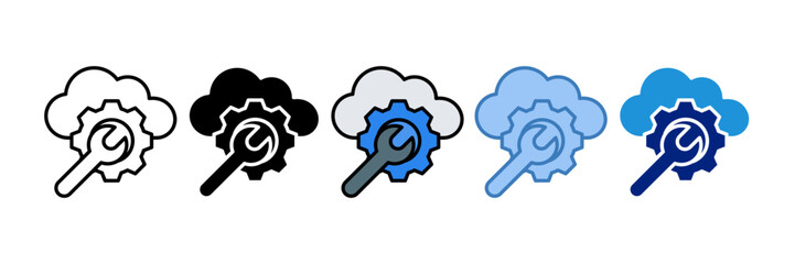 Cloud Maintenance Icon Element For Design