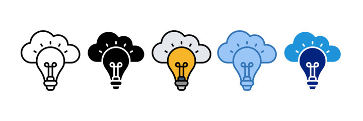 Cloud Solutions Icon Element For Design