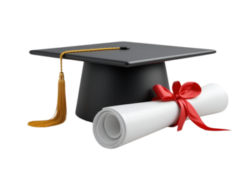 Graduation Cap and Diploma. Academic Success and Achievement. Celebrate Graduation with Style.