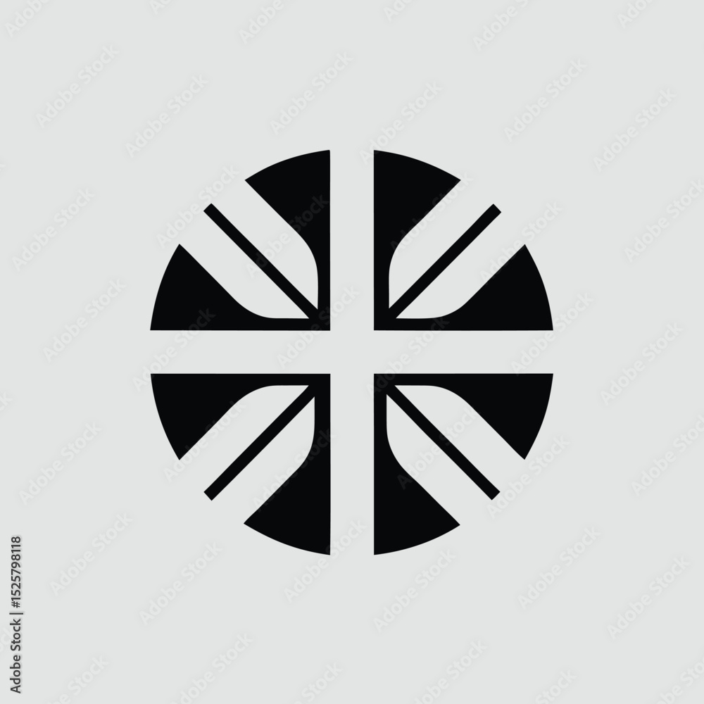 Poster abstract geometric circular design with transparent elements suitable for various design projects