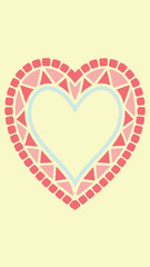 Colorful heart illustration suitable for valentine's day and romantic design projects