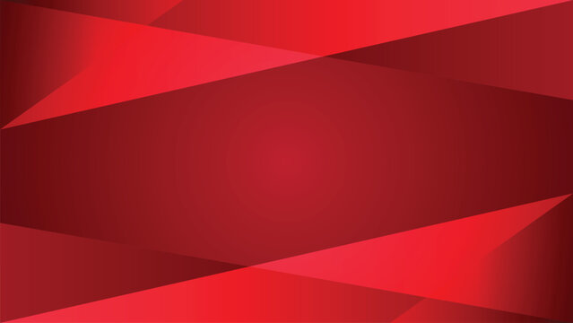 Abstract Red Geometric Background With Gradient Triangles