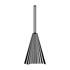 broom garden cleaning tool illustration on transparent background
