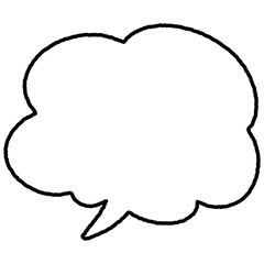 Fototapeta premium ゆるい雲ふきだしのイラスト