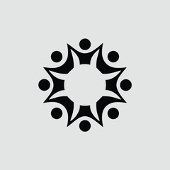 Abstract sunburst or flower vector graphic for brand identity and design projects