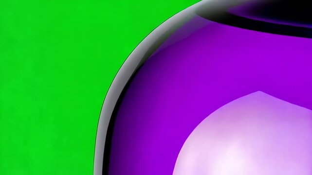Apothecary bottle with purple liquid against a green background. Perfect for spell, elixir, medicine, or potion related concepts.