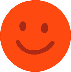Happy Smiley Emoji in Orange for Positive Emotion
