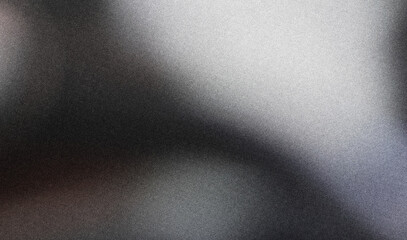 Grainy black white gray noise texture background, monochrome gradient banner poster header design