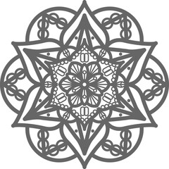 Mandala. Vintage Round Ornament Pattern. Stylized Ornamental Flower. Decorative element for any kind of design. Coloring book.