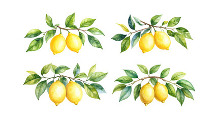 Fresh lemon slices in juice. Healthy organic citrus fruit rich in vitamin C isolated on white background