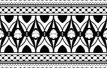Tribal pattern tattoo geometric ethnic oriental pattern traditional on white background.Aztec style,embroidery,abstract,vector illustration.design for texture,fabric,clothing,wrapping,carpet