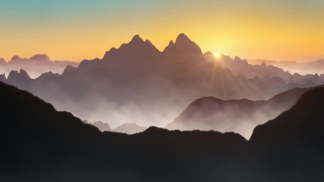 太陽と山　ループ　別バージョン