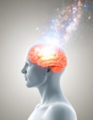 Growth mindset, motivation and self-improvement: Mind expanding into universe, conceptual growth.