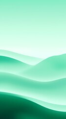 Calm Mint Green and Teal Abstract Background with Elegant Multiple White Curves and Smooth Transition