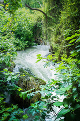 Fototapeta premium Silky Flow of Düden Waterfalls in Antalya, Turkey