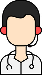 Call Center Avatars Icon Element Set