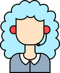 Call Center Avatars Icon Element Set
