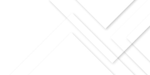Abstract white background design with layers of textured white transparent material in triangle and squares shapes. White color technology concept geometric line vector white light grey background.	
