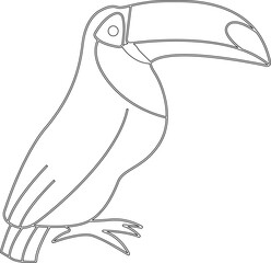 Cute Toucan Vector Illustration
