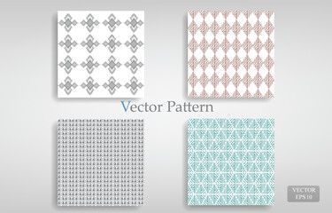 Vector gemetric vector pattern wallpaper set.triangle and square shape