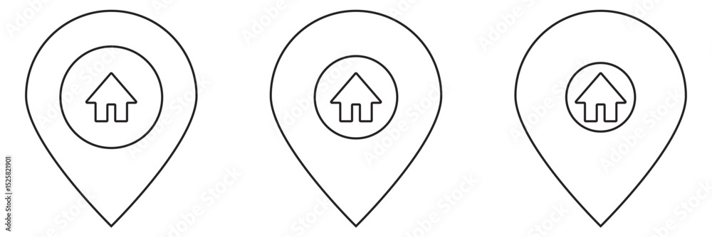 Canvas Prints address icon vector. home location icon vector
